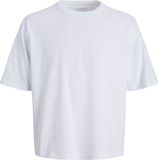 JACK & JONES T-shirt Heren L Biologisch Katoen Effen Wit
