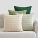 Bol Housse de coussin décorative - Set de 4 - Vert - 45 x 45 cm