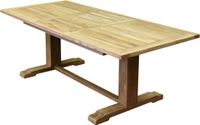 AVH-Collectie Geneva rechthoekige uitschuifbare dining tuintafel 160-220x100xH76 cm teak bruin