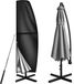 Merkloos Bol Beschermhoes voor parasol met installatiestang, zwart, 280 x 30/81/45 cm