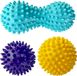 Set de 3 balles de massage, balle de fascia, balle à picots, massage, points de déclenchement, balle de gymnastique pour zones réflexes, anti-stress, pour le traitement de la fasciite plantaire