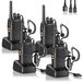 Talkie-walkie PMR446 - 16 canaux - 4 pièces - Sans licence - Avec écouteurs et clips de ceinture