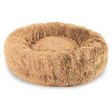 Yuma Spazio Hondenbed medium klein hondenbed bijtbestendig hondenbed duurzaam wasbaar kussen kattenbed voor katten en andere middelgrote huisdieren (35x50, beige)