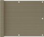 vidaXL Balkonscherm 75x300 cm HDPE Taupe
