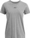 Under Armour UA Rival Core SS-GRY Dames Sportshirt - Castlerock - Zwart