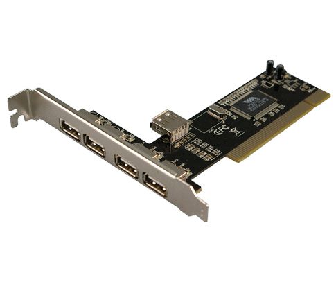 LogiLink 4+1-port USB 2.0 PCI Card - PC0028
