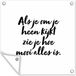 Poster de jardin Citations Blanc 200x200 cm - Toile de jardin Affiche extérieure - Campagne