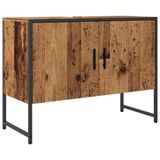 VidaXL Badkamerkast 80x33x60 cm bewerkt hout oud houtkleurig
