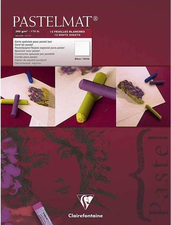 Clairefontaine Pastelmat Pad No.3 - 18x24cm - White - 12 Sheets