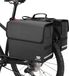 Sacoche double vélo 36 litres - Étanche - Réflecteur - Noir
