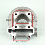 teknix aluminium zuigercilinder kit voor Chinese scooter 125 Ø52mm nieuw