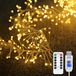 OEM LED-lichtketting, 100 LED's, 8 modi, koperdraad, warm wit licht