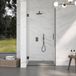 FortiFura Galeria Douchedeur - 60x200cm - Helder Veiligheidsglas - Geborsteld Gunmetal