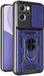 Techsuit Hoesje geschikt voor Oppo Reno14 F/FS - Camshield Back Cover - Blauw