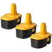 Vhbw 3x Batterie Compatible Avec Dewalt Dc925 Dc920ka, Dc926ka, Dc925va, Dc825kb, Dc825ka, Dc925kb, Dc925ka Outil Électrique (4000 mAh, NiMH, 18 V)