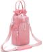 Sacoche isotherme portable sans marque pour bouilloire, set de bouteilles d'eau de refroidissement, sac multifonction pliable à bandoulière, tasse à eau, rose