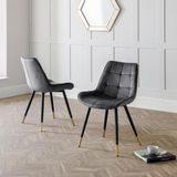 Julian Bowen set van 2 Hadid eetkamerstoelen - grijs