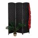 Relaxdays Kamerscherm 3 panelen - 170x120 cm - opvouwbaar - zwart
