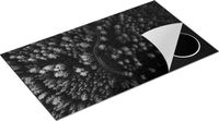 Chefcare Inductie Beschermer Weg Door Bos met Bomen - Zwart Wit - 90x55 cm