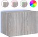 vidaXL Tv-wandmeubel met LED-verlichting 60x35x41 cm grijs sonoma