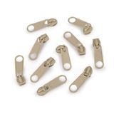 cyclingcolors 10 x ritssluitingschuivers vervanging reparatieset voor rits hoofd nr. 5 schuiver voor kleding tassen jassen tassen koffer jeans, natuurlijk bruin