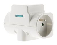 Security Pro 211118 overspanningsbeveiliging, drievoudig, wit
