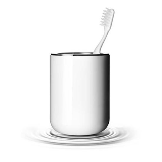 Menu Wattenstaafjes Pot Met Spiegel - Wit