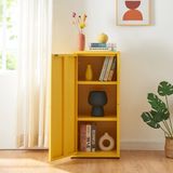 en.casa Metalen kast Burlöv 88x40x35 cm geel