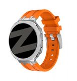 Bandz Siliconen Band 'Luxe Liquid' (Oranje) geschikt voor Samsung Galaxy Watch 9 (40/44mm) / Watch 8 (40/44mm) / 8 Classic (46mm)