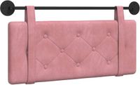 vidaXL - Hangend hoofdbord - Roze - Fluweel