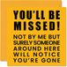 Leaving Gifts for Collega's Women Men - You Be Missed - Sorry Your Leaving Good Luck In Your New Job Card, 145mm x 145mm Wenskaarten, Grappige Leaving Gifts Gefeliciteerd Kaart