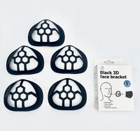 Mondimask 5 stuks - mondkapje houder - zwart - siliconen - 3D beugel - meer ruimte om te ademen