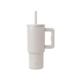 Simple Modern Kinderbeker met handvat en siliconen rietjesdeksel | morsbestendig en lekvrij | Herbruikbare roestvrijstalen beker | cadeau voor kinderen, jongens meisjes | Trek | 710 ml | amandelberk