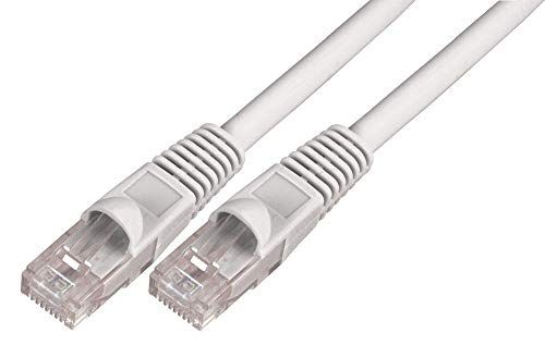 Snagless Cat6 UTP LSOH Ethernet Patch Cable - White - 0.2m