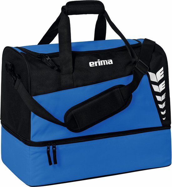 Erima SIX WINGS Sporttas - new royal/zwart - Maat M - 60L - Met schoenenvak - Waterafstotend