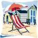 Vervaco Kruissteekkussen kit - Op het strand - 40 x 40 cm