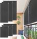 Écran solaire vertical noir, 180 x 240 cm, imperméable, à effet thermique, adapté pour balcon et terrasse