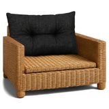 Amazinggirl Kussen Lounge Tuinmeubelen - Rugkussen 40x60 cm Grafiet Eco-linnen