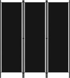 vidaXL Kamerscherm met 3 panelen 150x180 cm zwart