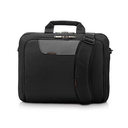 Everki Advance Laptoptas voor notebooks tot 16 inch (40,6 cm) met accessoirevak, binnenvoering met hoog contrast en trolleyflap, zwart