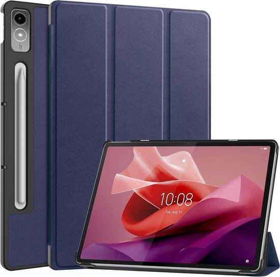 iMoshion Tablet Hoes Lenovo Tab P12 - Trifold Bookcase - Donkerblauw