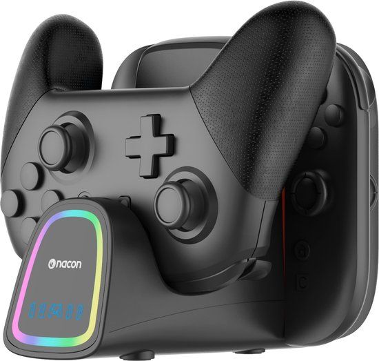 Nacon QuadPro Oplaadstation met RGB voor Nintendo Switch 2 Pro-Controller en 4 Joy-Con