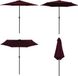 vidaXL Parasol met aluminium paal 270x246 cm bordeauxrood