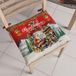 PETTI Artigiani Italiani - Zitkussen voor kerst-keukenstoelen, 6-delige set, kerststoelkussens van microvezel met linten, 100% Made in Italy