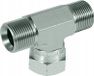 Rosfix T-stuk spuitaccessoire - Roestvrij staal, hoge druk 400 bar - 1/4" binnendraad naar 2x 1/4