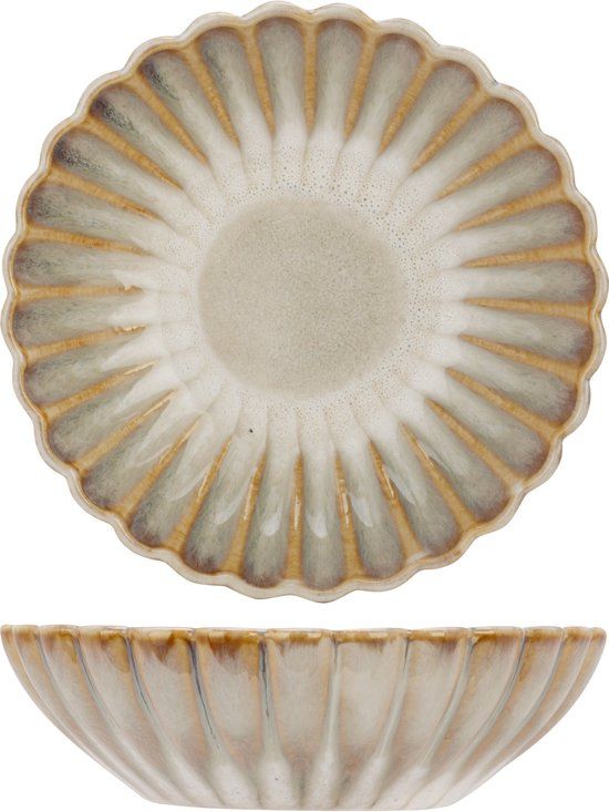Cosy & Trendy Astera Pearl Beige Kom - 4 Stuks - Ø 12 cm - Aardewerk