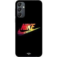Nike Coque Pour Samsung Galaxy A34 Nike logo coloré front noir Maniacase
