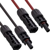 InLine Solar kabelverlengset incl. solarstekker 6mm² zwart/rood 7,5m