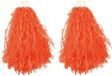 Merkloos Cheerball - Pompom - Oranje - 28 cm - 4 stuks
