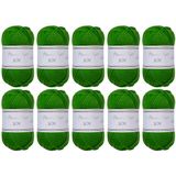 Utopia Crafts JOY Uni brei- en haakgaren, zacht, onderhoudsvriendelijk, 100% polyacryl, bol van 10 x 50 g, 150 m (smaragdgroen)